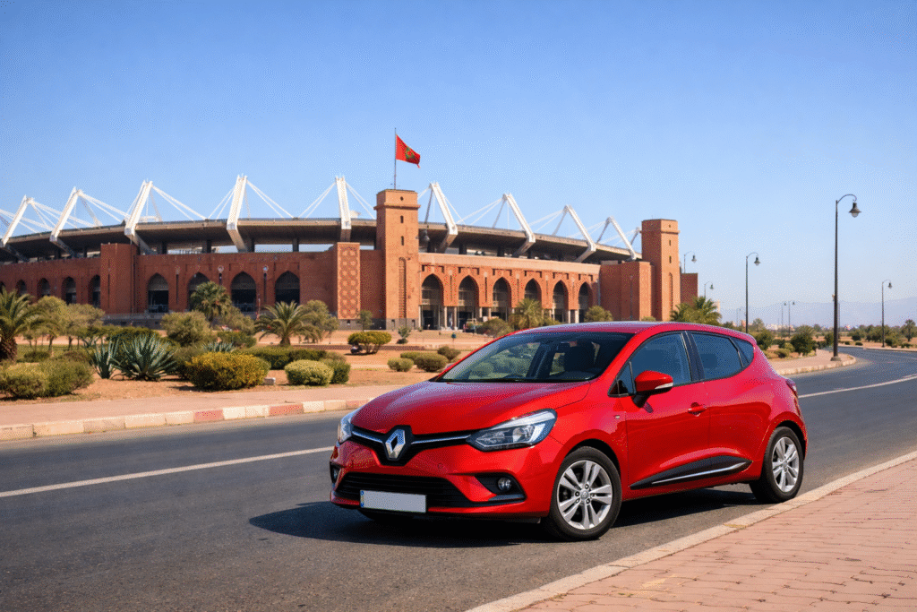 Location voiture CAN 2025 Marrakech stade football